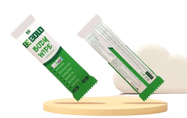 BE BOLD Body Deodorant Wipes, Body and Underarm Cleansing Wipes- Aluminum Free, Prevent and Eliminate Any Body Odor Naturally (Tea Tree)