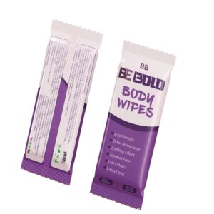 BE BOLD Body Deodorant Wipes, Body and Underarm Cleansing Wipes- Aluminum Free, Prevent and Eliminate Any Body Odor Naturally (Lavender)