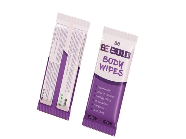 BE BOLD Body Deodorant Wipes, Body and Underarm Cleansing Wipes- Aluminum Free, Prevent and Eliminate Any Body Odor Naturally (Lavender)
