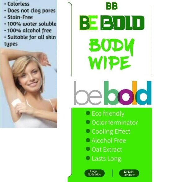 BE BOLD Body Deodorant Wipes, Body and Underarm Cleansing Wipes- Aluminum Free, Prevent and Eliminate Any Body Odor Naturally (Tea Tree) - Image 5