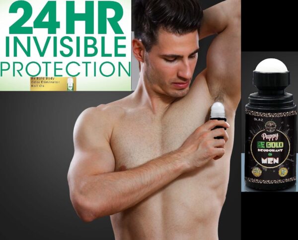 BE BOLD Men's 24H Roll-On Deodorant, Intense Body Armpits Sweat, Underarm Odor Eliminator Roll On Deodorant For Men, Antiperspirant for Men, Long-Lasting, Natural Deodorant Fresh All Day - Image 4