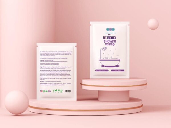 BE BOLD Shower Bathing Wipes Large Body Wipes for Adults Bathing , Workout Shower Wipes for Men, Lavender Deodorant Wipes, Body and Underarm Cleansing Wipes- Aluminum Free , Prevent and Eliminate Any Body Odor Naturally - Image 7