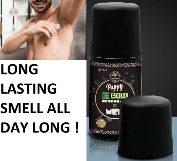 BE BOLD Men's 24H Roll-On Deodorant, Intense Body Armpits Sweat, Underarm Odor Eliminator Roll On Deodorant For Men, Antiperspirant for Men, Long-Lasting, Natural Deodorant Fresh All Day - Image 8