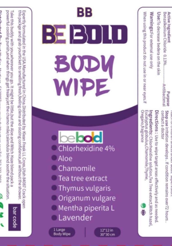 Be Bold Body Deodorant Wipes – Lavender Aluminum-Free Underarm & Body Odor Eliminator