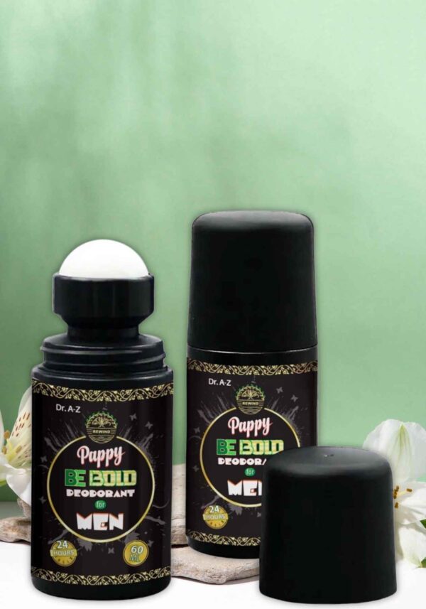 Be Bold Body Natural Men’s Deodorant – 24H Roll-On Sweat & Odor Protection
