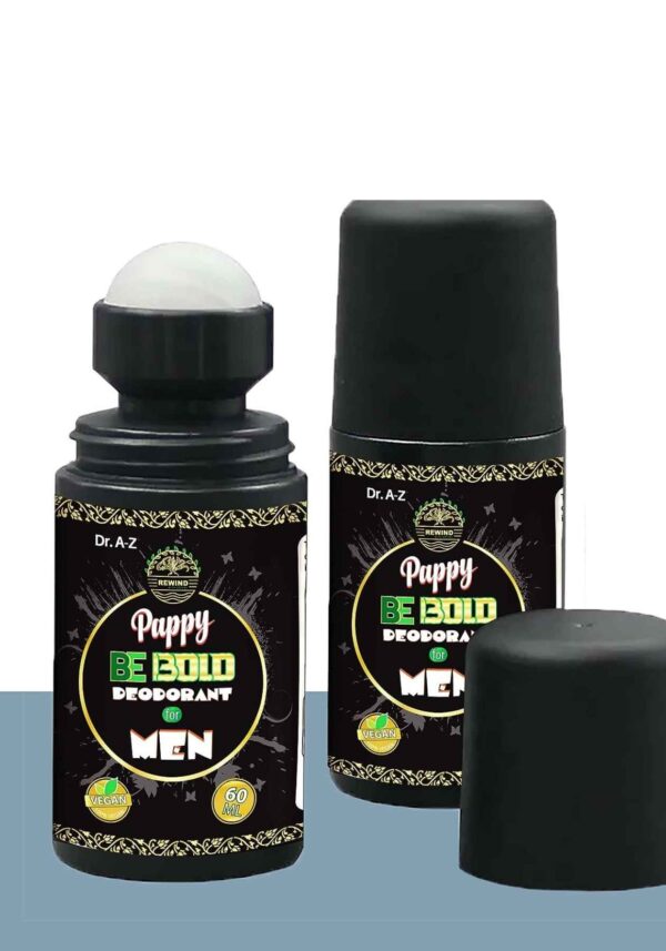 Be Bold Body Natural Men’s Deodorant – 24H Roll-On Sweat & Odor Protection
