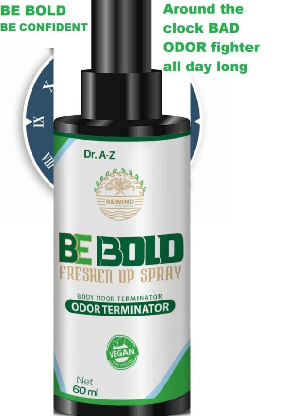 Be Bold Body Unisex Aluminum-Free Deodorant Spray – Long-Lasting Odor Protection for Body & Feet