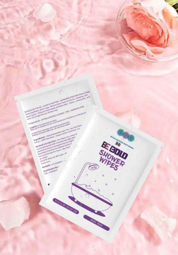 Be Bold Body Workout Shower Wipes – Lavender Aluminum-Free Natural Odor Eliminator