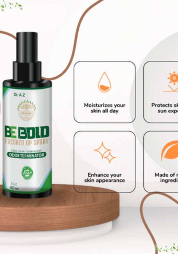 Be Bold Body Unisex Aluminum-Free Deodorant Spray – Long-Lasting Odor Protection for Body & Feet